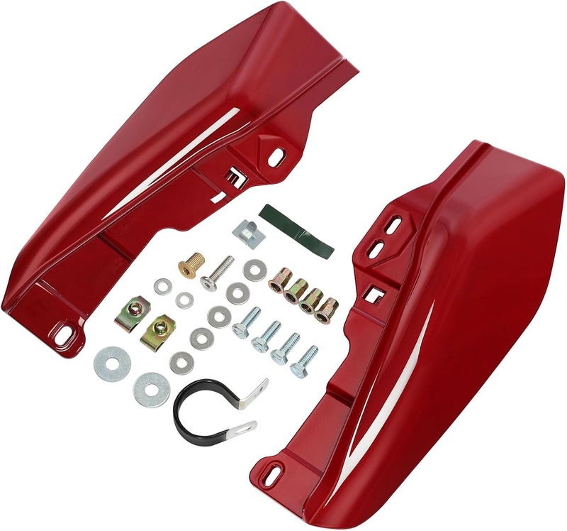 HR3 Starfire Black/Atomic Red Mid Frame Air Deflectors Heat Shield Compatible with 2017 CVO Street Glide FLHXSE Fit for 2009-later Road King Road Glide Street Glide Electra Glide Ultra Limited - Image 2